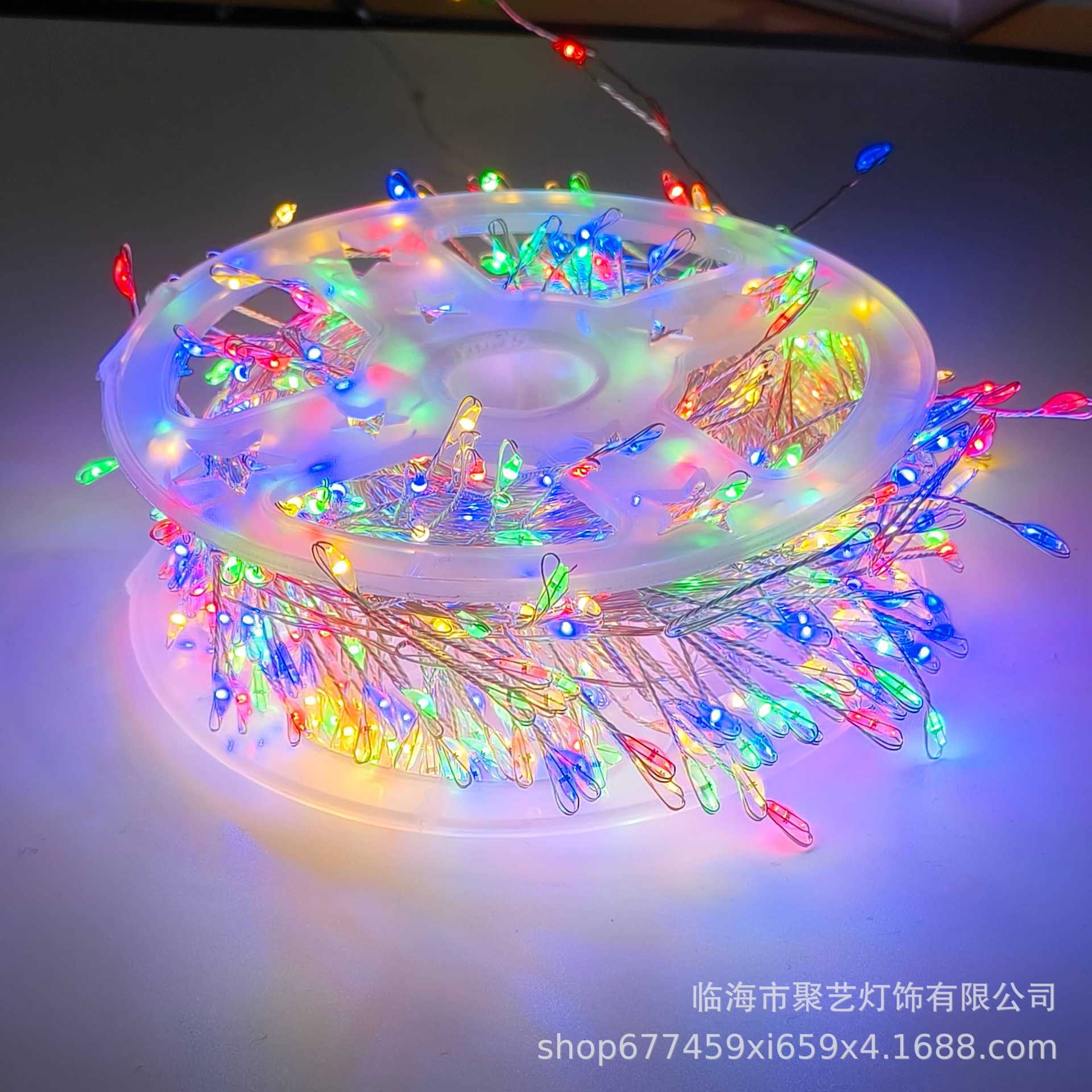 Luces de Navidad transfronterizas con forma de petardo, luces LED de centípodo con cable de cobre, luces de cadena para decoración navideña en interiores y exteriores.