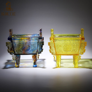Ancient Glass Prosperity Ornaments for Wealth and Home Protection, Office Decorations for Business Prosperity, Opening Gifts