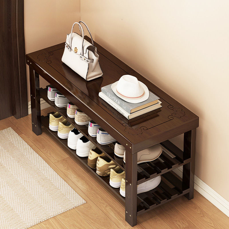 赣竹鞋架子入门家用可坐鞋柜坐凳一体换鞋凳实木简易耐用穿鞋凳子