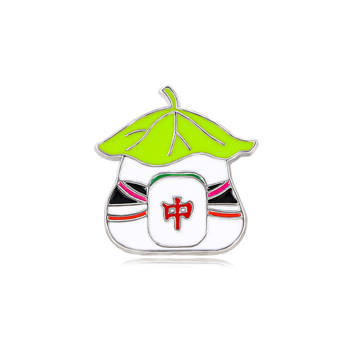 Cartoon cute mahjong panda brooch badge Chinese style couple national fashion bag buckle accessories student badge
