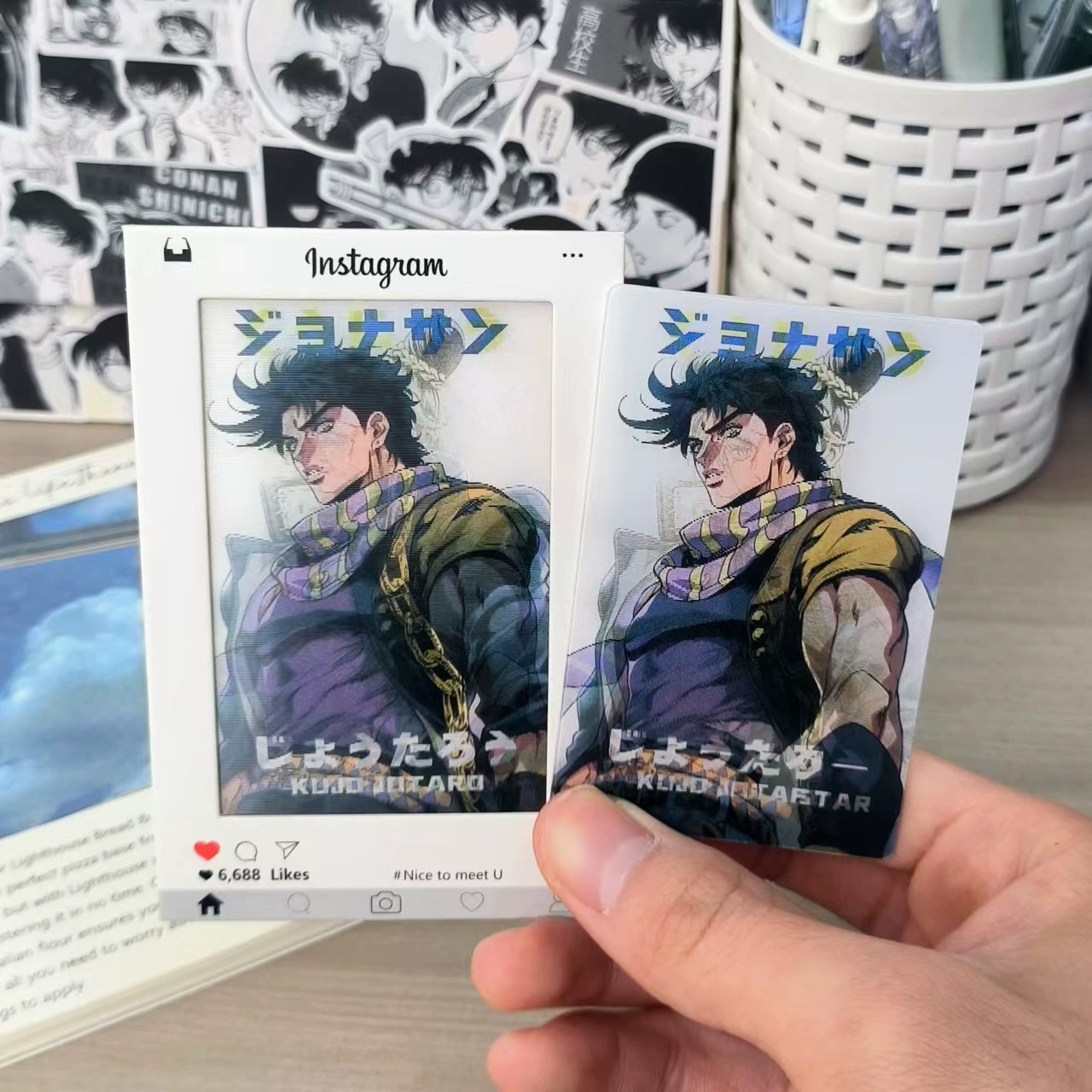 JoJo's удивительное приключение тёрочная карта пустой лента Джотаро Цулун кулон-брелок для друзей