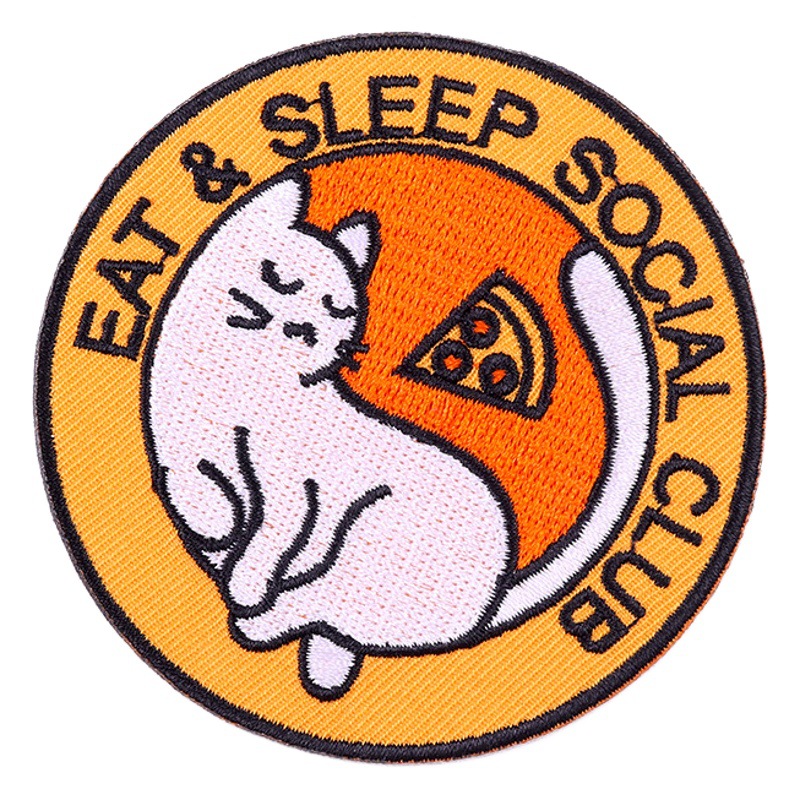 Directo de fábrica Nueva historieta del gato lindo bordado pegatinas tela con adhesivo DIY accesorios la ropa los niños parche en stock