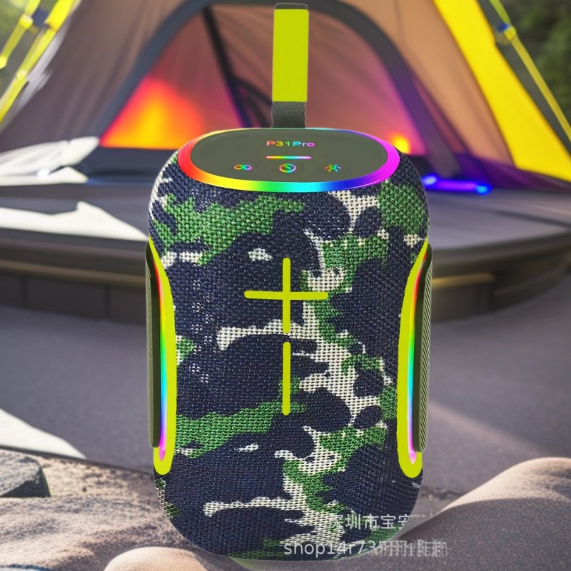 30W High-Power Stereo Bluetooth Speaker Outdoor Portable Rgb Atmosphere Light Cycling Waterproof Speaker P31 Pro