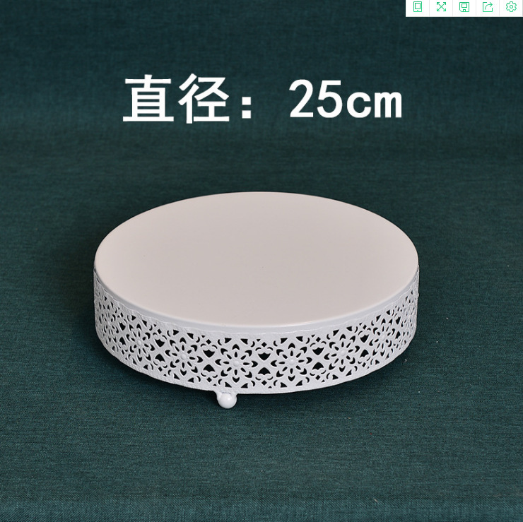 . De estilo europeo de hierro soporte de la torta accesorios de la boda bandeja de la torta de la pierna alta Placa de pastel de mesa de postre decoración de la torta de hierro