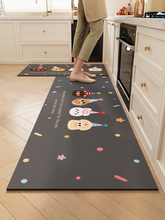 厨房专用地垫2025新款防滑防油防水免洗脚垫硅藻泥吸水吸油地毯垫