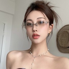ジェニー リムレス オタク 水銀色 サングラス レディース トレンディ おしゃれ 凹型 ホットガール サマーサングラス クール