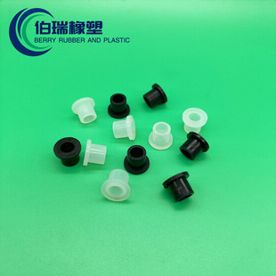 Source manufacturer T-type protective plug silicone sleeve through hole rubber plug power supply protective coil through wire plug hollow waterproof rubber