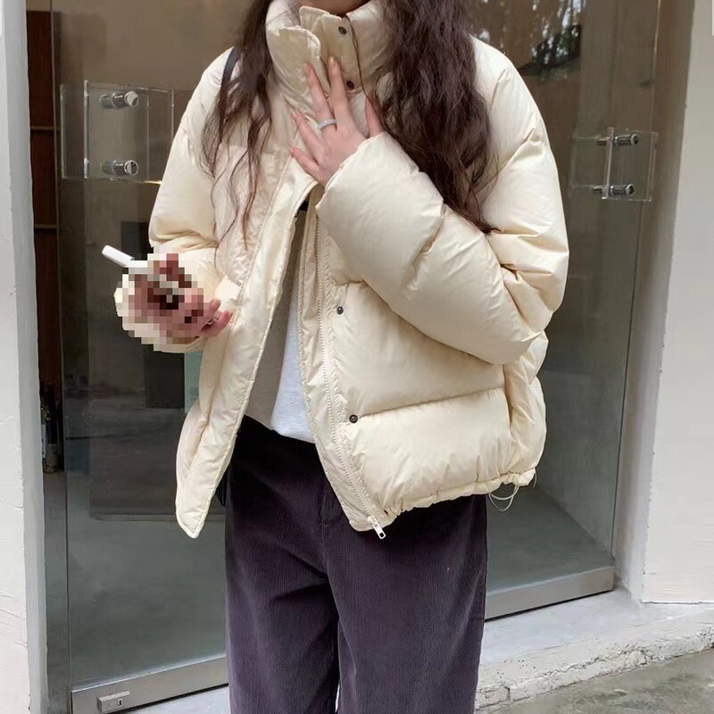 White Duck down Jacket for Women, Short Style, Fashionable Stand Collar, Versatile, Trendy, Korean Style, Loose Fit, Casual, Lightweight White Duck down Jacket for Women, Short Style, Fashionable Stand Collar, Versatile, Trendy, Korean Style, Loose Fit, Casual, Lightweight
