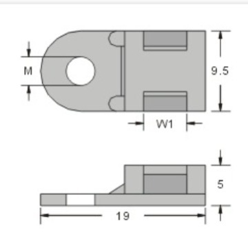 台湾KSS扎带固定座HC-0M 防火等级94V-2KSS尼龙扎带固定座