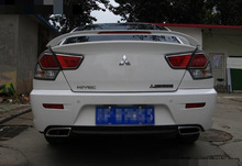 适用于东南菱悦V3尾翼菱帅蓝瑟改装尾翼带灯免打孔烤漆夹式高脚款