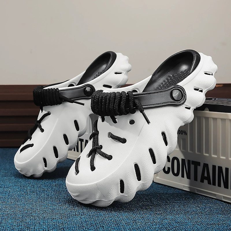 Популярные на TikTok мужские летние уличные сабо с эффектом «ходьбы по облакам», пляжные сандалии, спортивные универсальные тапочки для дропшиппинга.