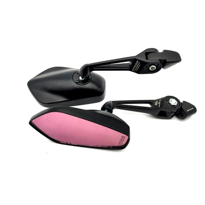 Motorcycle Rearview Mirror Suitable for Qianjiang Adv Hong150 Uhr150 Reflector Scooter 125150 Reversing Mirror (Motorcycle rearview mirror) - black-purple-glass