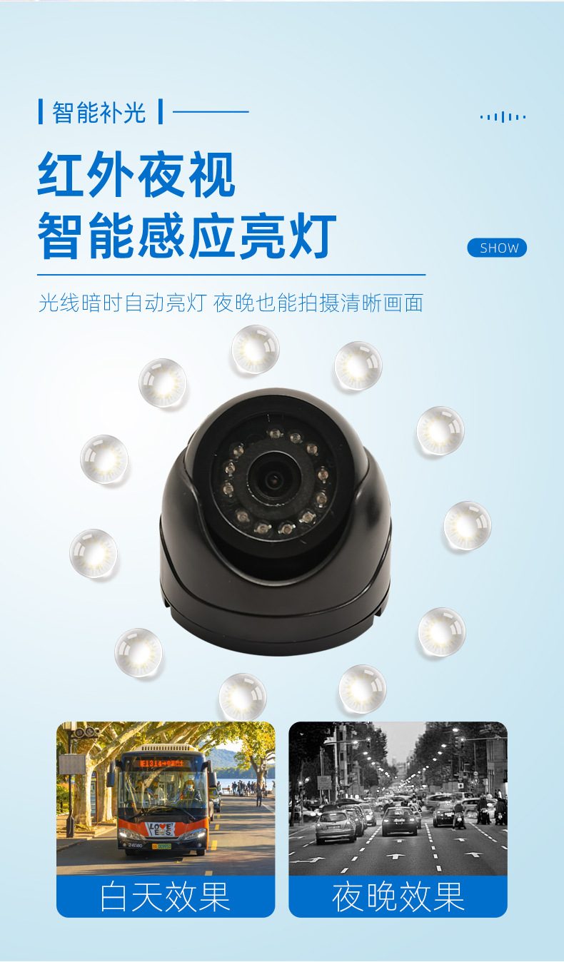 Metal Truck Recorder Car Camera Hd Infrared Night Vision Waterproof Car Monitoring Driving Camera