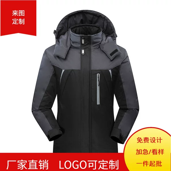 Foreign trade couples outdoor assault clothing men's fleece-lined thick warm outdoor hooded coat cotton-padded factory straight