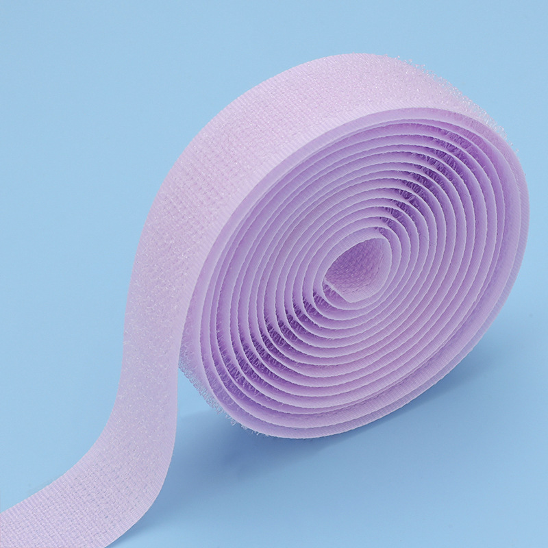 Velcro de color al por mayor 2cm de ancho gancho texturizado sin adhesivo de espalda pegatina madre ropa de bebé zapatos y sombreros pegados hebilla