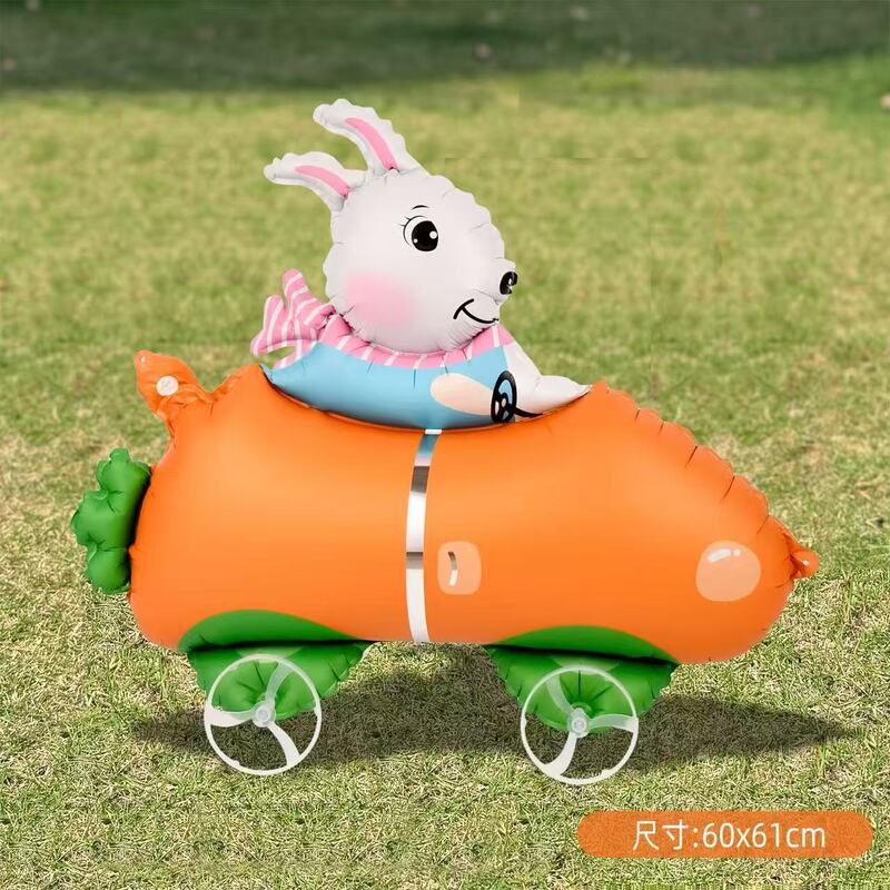 新しい漫画の車輪付き立体歩行動物バルーン子供の誕生日装飾シーンレイアウトナイトマーケットの屋台商品|undefined