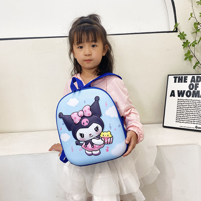 Mochila escolar para niños con dibujos de panda rojo, mochila de carcasa dura, ligera, reductora de carga, mochila pequeña para bebé de guardería, exportación