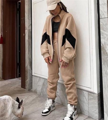 INS Western-style sportswear hoodie pants sweat suit set for women