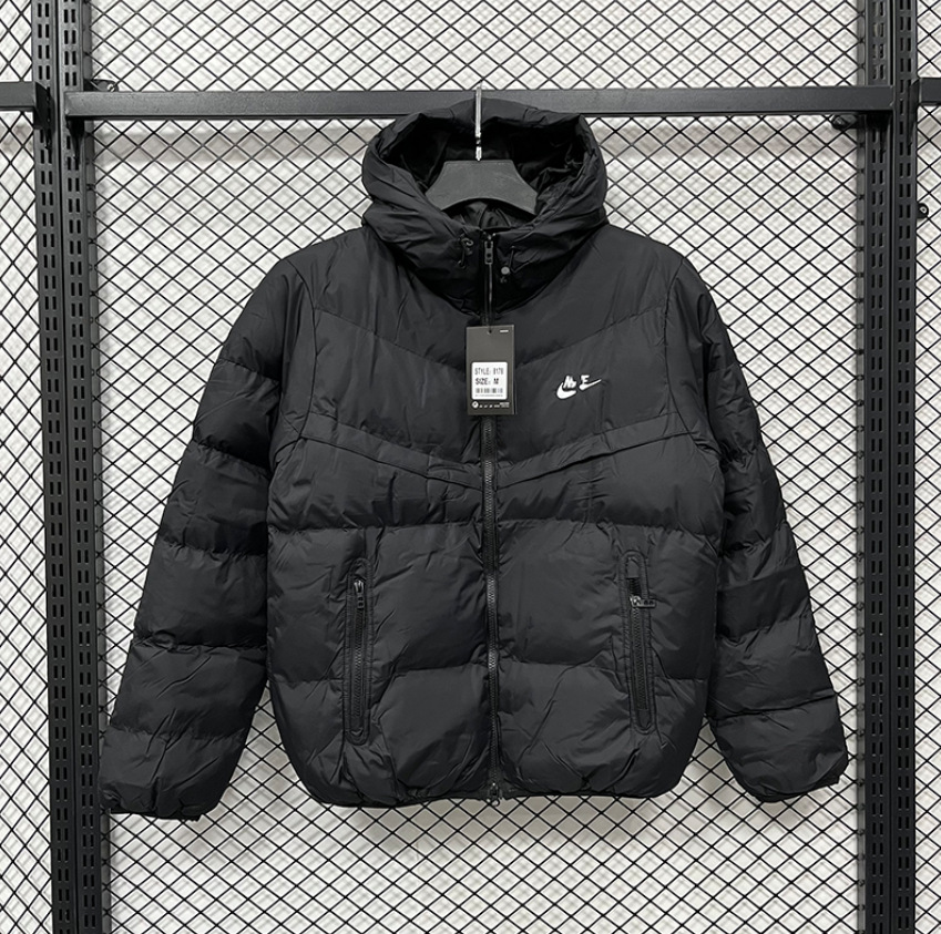 Invierno NK bordado chaqueta fluorescente de béisbol de algodón París grueso chaqueta de algodón con capuchón de fútbol abrigo cálido