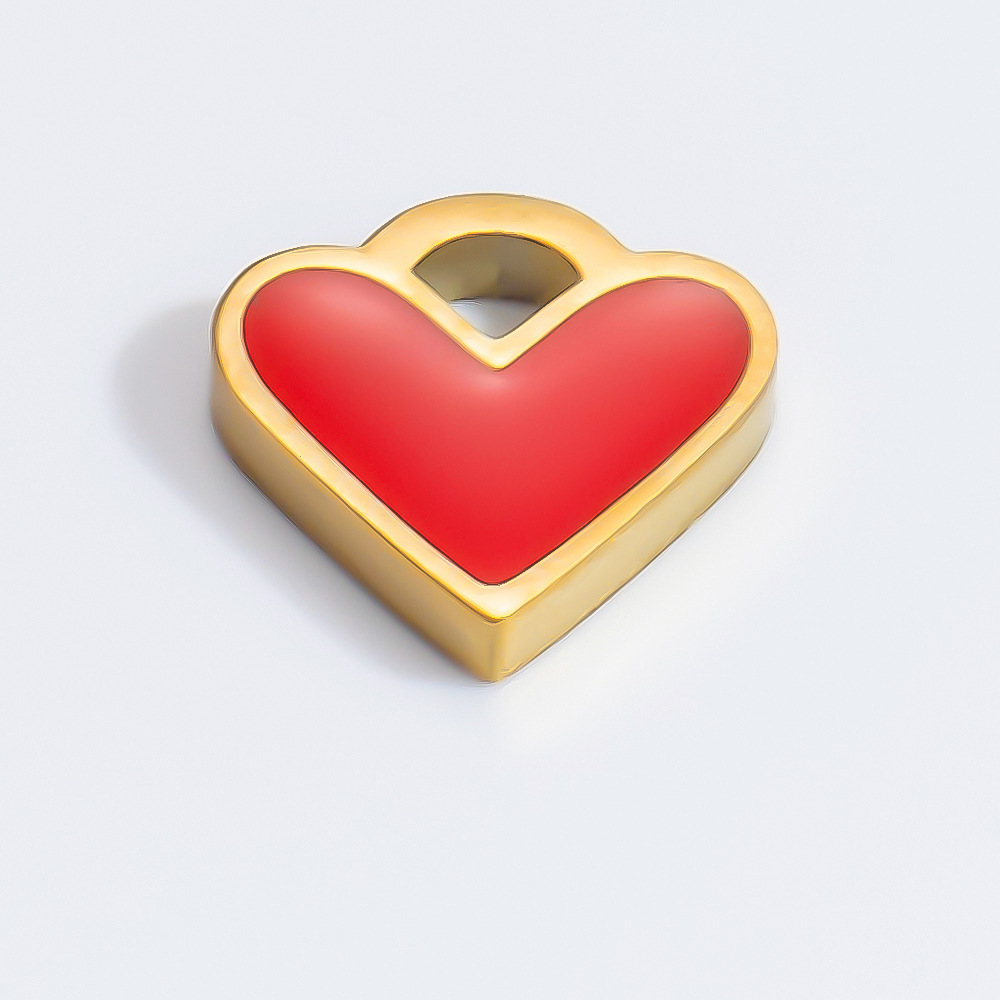 1 Piece Set 4.29*24.15mm 304 Stainless Steel Zircon PVD Coated Real Gold Plated Heart Shape Flower Butterfly Polished Pendant DIY Jewelry Accessories display picture 42