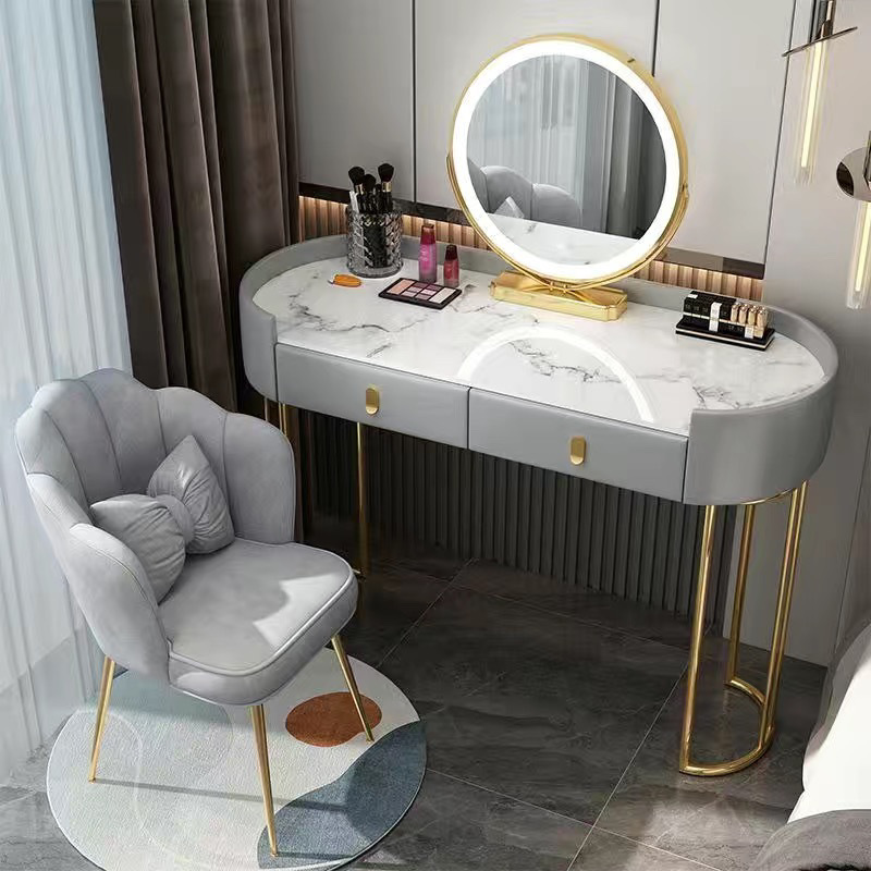 120cm single table + legs + smart mirror + petal chair
