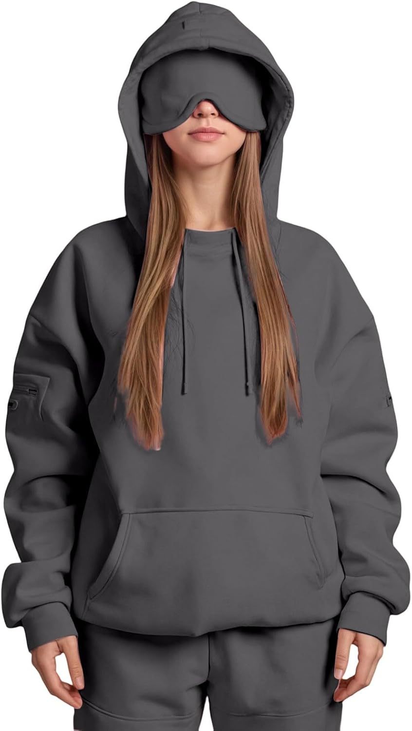 K New Solid Color Hooded Single Piece Women's Top_voghion.com