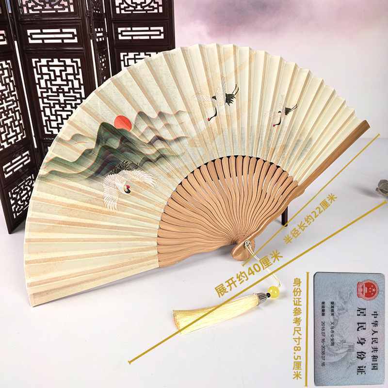 Ventilador antiguo ventilador plegable de verano chino chino cheongsam ventilador plegable de bambú artesanía ventilador pequeño ventilador de baile ventilador image 47