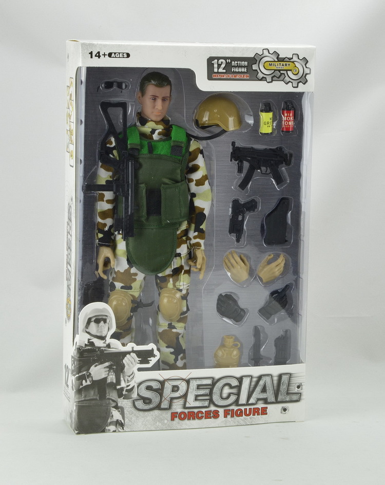 厂家直销 1:6兵人战士警察 30cm迷彩玩偶军事模型 12寸人偶-阿里巴巴