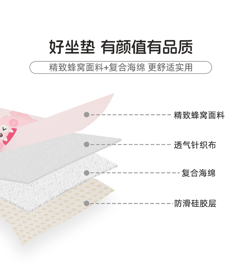 Cartoon Memory Foam Car Headrest and Lumbar Support, Cute Monster Car Seat Cushion, Ice Silk Breathable Car Pillow