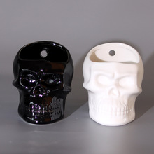 骷髅头园艺跨境创意人物多肉花盆家庭桌面装饰花盆陶瓷壁挂墙盆栽