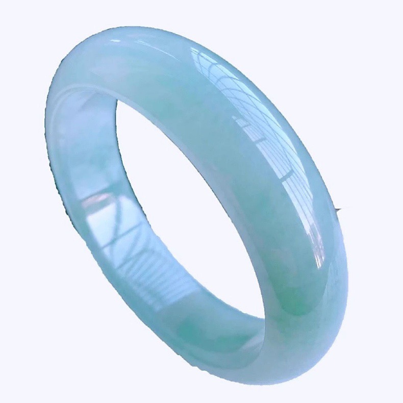 Vòng tay ngọc bích tự nhiên hàng A phong thủy nữ – đường kính trong 54–63 mm chi tiết 9