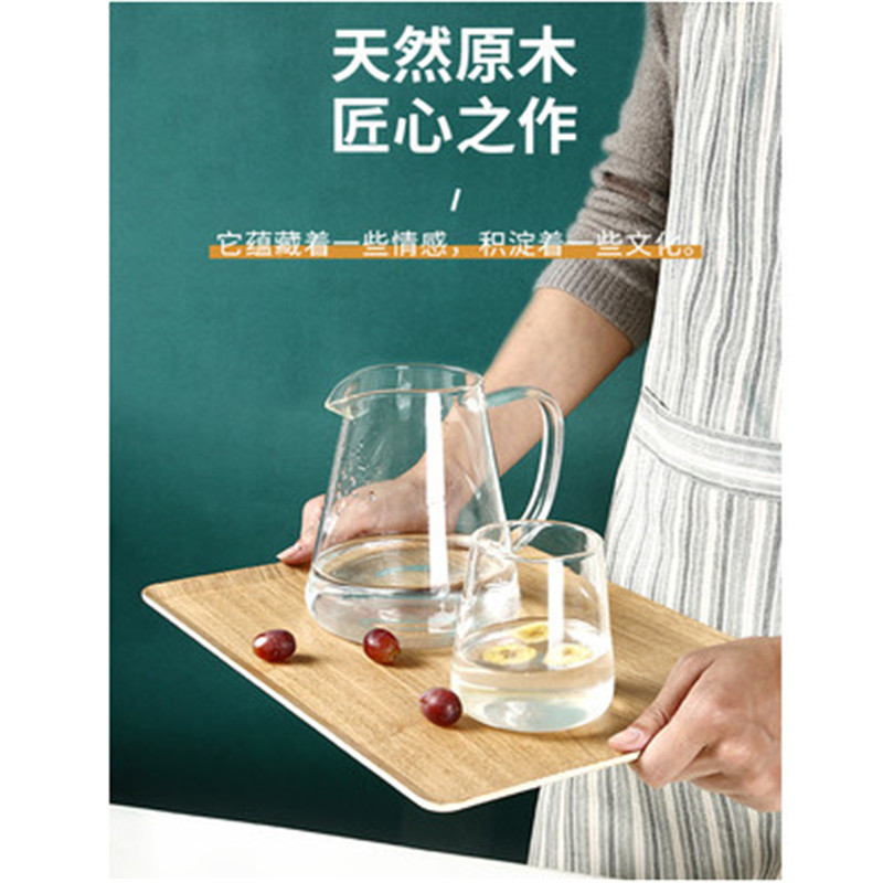 Fraxinus mandshurica bandeja de madera rectangular pastel de pastelería bandeja de pan Baking Shop Pantalla de pastelería placa plana de madera