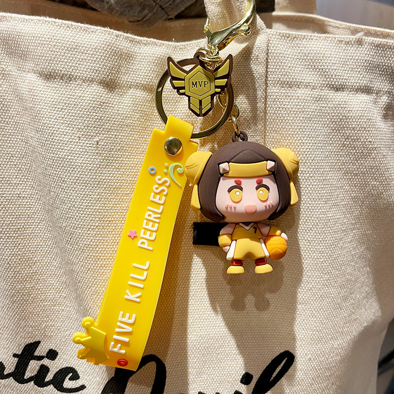 Creativo rey gloria colgante de llaves de dibujos animados Angela Joe bolsos colgantes de llaves de automóviles pequeños regalos