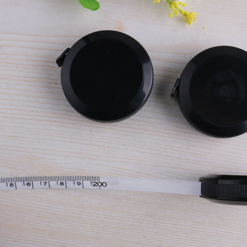 Black small tape measure 2 meters height measure three-dimensional waist circumference tape 1.5 meters ruler round inch soft leather tape measure foreign trade logo