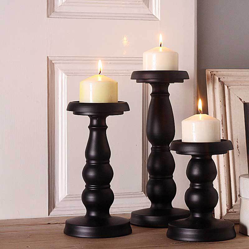 Candelabro de hierro negro, adorno artístico, vela romántica para boda, regalo creativo, decoración para mesa de comedor, cena a la luz de las velas, decoración del hogar de estilo europeo