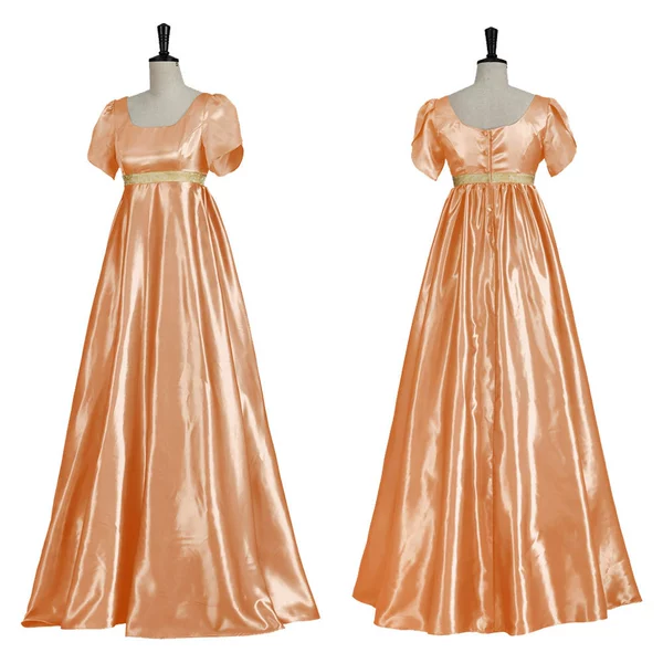 2201 (short satin) Britton orange skirt