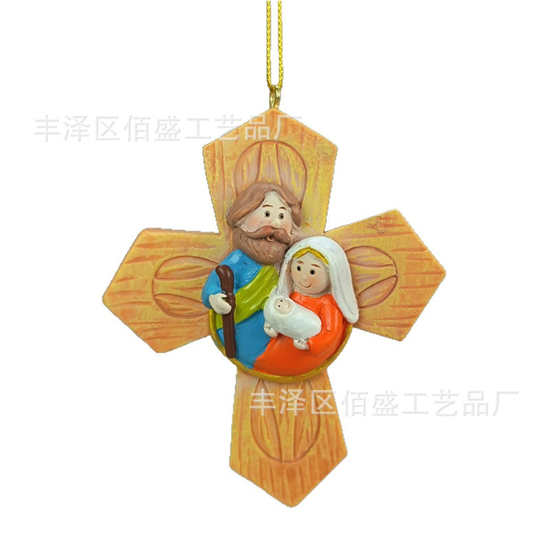 Regalos de Navidad transfronterizos Personajes de dibujos animados Nacimiento Combo pesebre Decoración de escritorio Accesorios de vacaciones Artesanías