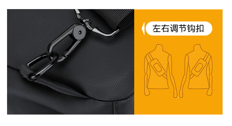 New men's chest bag, crossbody bag, fashionable small bag, cross-border multi-functional waist bag, water-resistant chest bag, outdoor sports undefined