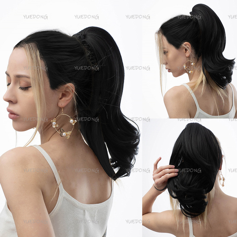 Europe and the United States hot-selling ponytail hair short curly hair ponytail claw hair natural appearance synthetic hair piece ponytail
