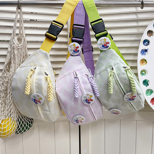Simple and Cute Casual Waist Bag, Fresh and Sweet, Versatile Student Shoulder Crossbody Bag, Trendy and Fashionable Lightweight Women's Chest Bag