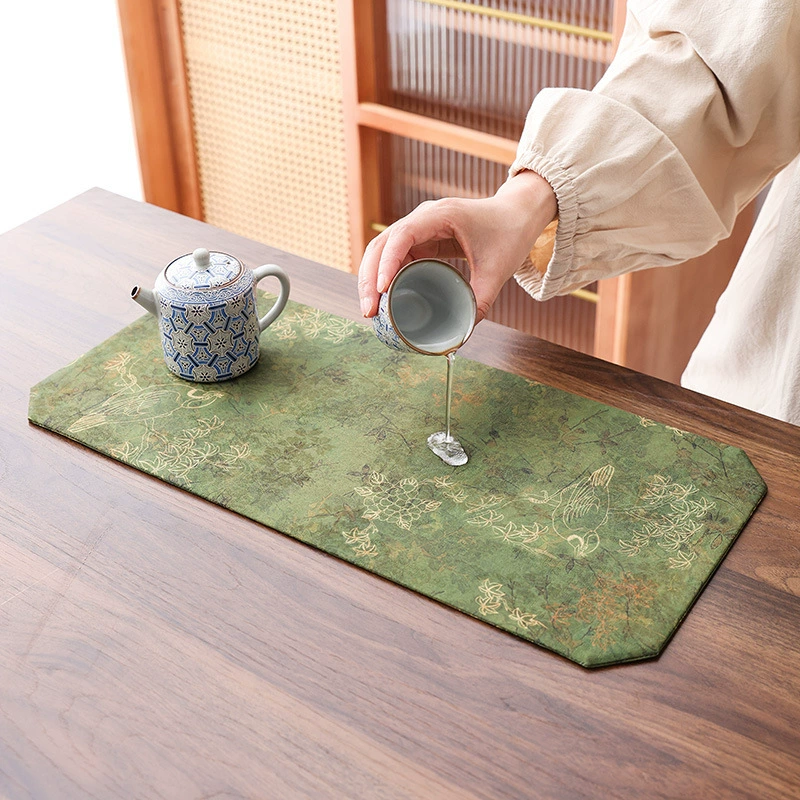 Винтажная облачная пряжа сухой чайный коврик водонепроницаемый парчовый чайный коврик