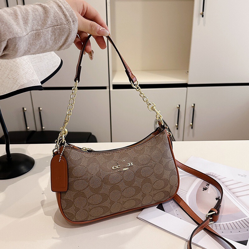 Koujia 新しいレディースバッグ teri25 脇の下バッグクラシック老眼ファッションショルダークロスボディポータブル麻雀バッグ三日月バッグ|undefined