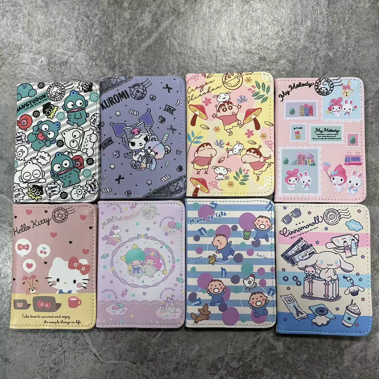 Cartoon protective case, cute crayons, polyurethane passport case