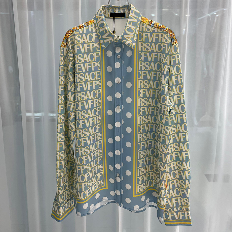 2025 Spring/Summer New European and American Cross-Border Fashion Youth Popular Digital Print Men's Long-Sleeve Shirt