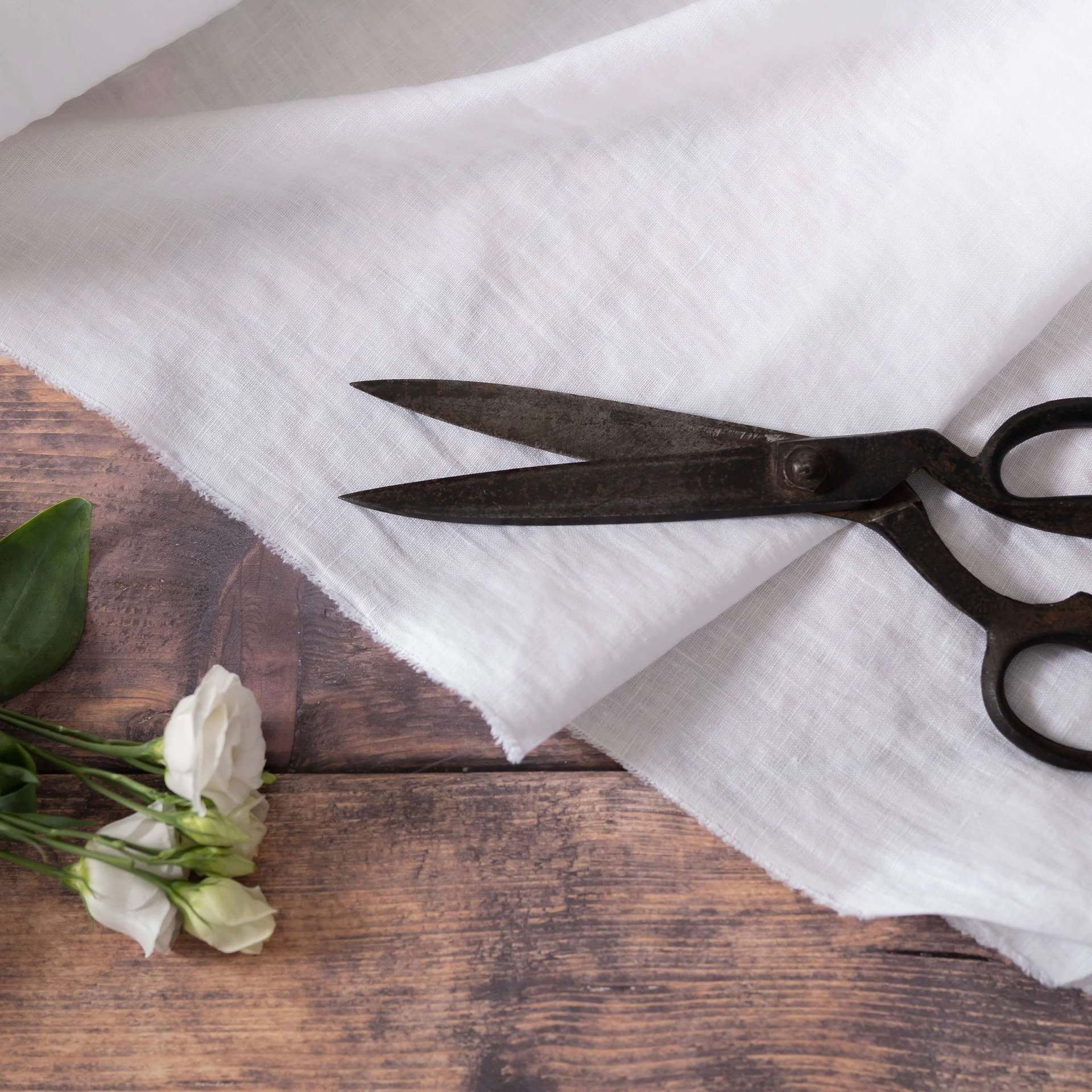 아마 표백 화이트 - 290cm 폭