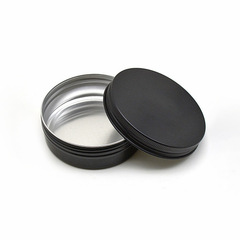 100ml black round aluminum box, scented tea packaging box, hair wax box, thread paste car wax box, aluminum box
