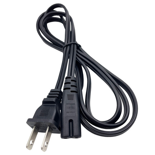 Japanese plug 8-character suffix power cord, two flat holes, Japanese parallel cable, two cores, certified Japanese AC power cord