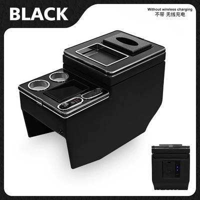 Suitable for Mercedes-Benz 14-22 Vito W447 V200/V250/V260/V300 Center Console Armrest Box (Armrest box) - luxurious-black-7-colored-lights