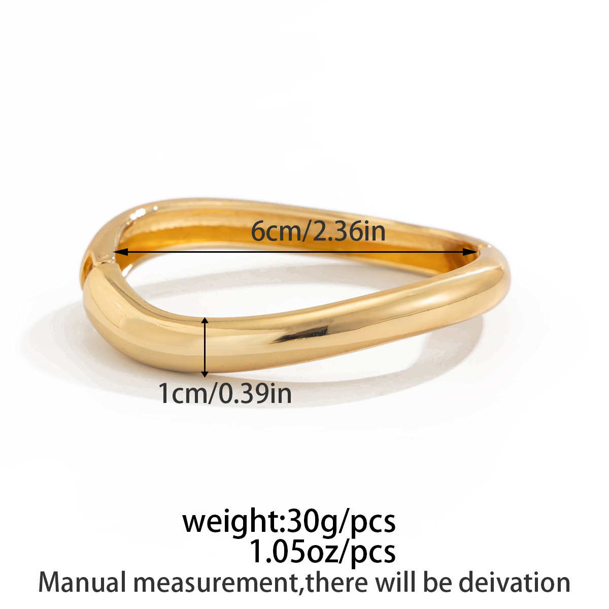 35g Weight Bangle Classification Alloy Chain Material 1 Piece Quantity Daily Occasion Alloy Material Irregular, Solid Color Pattern All Seasons Season Women's Gender Hip-Hop, Exaggerated, Simple Style Style Hammered, Plating Craft Hip-Hop Exaggerated Simple Style Irregular Solid Color Alloy Bangles Wholesale 无
