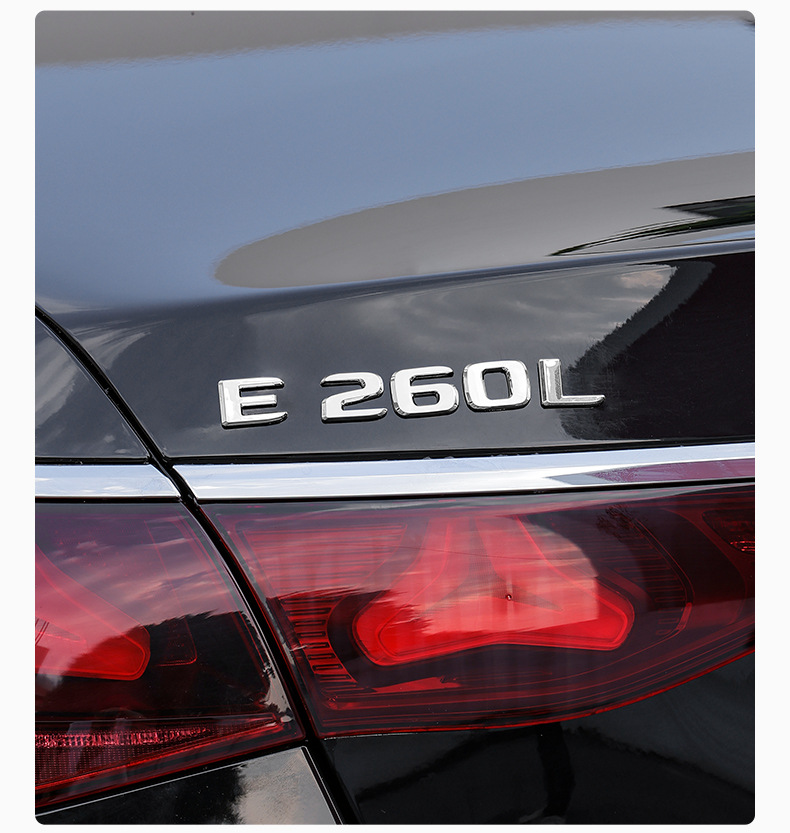 Suitable for Mercedes-Benz Four-Wheel Drive Car Tail Emblem 4Matic New C-Class E-Class Glc Glb Gle Logo Number Sticker Modification Decoration